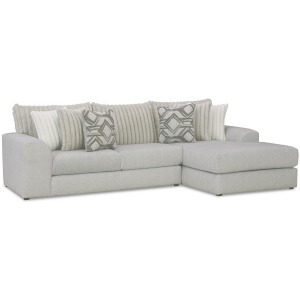 2 PC Sectional Sofa Chaise - Mondo Silver