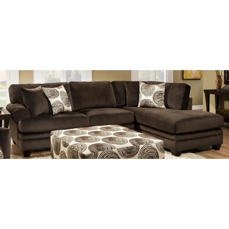 Groovy Chocolate 2 PC Sectional 8642-2PC-35218 by Albany