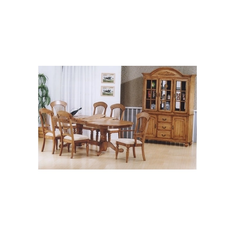 Solid Wood Double Pedestal Table With Butterfly Leafs By All Wood
