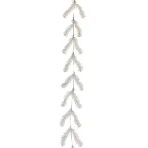 10' Pine Work Garland x44 - White White