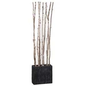 7.5' Birch Divider in Rectangular Container - White