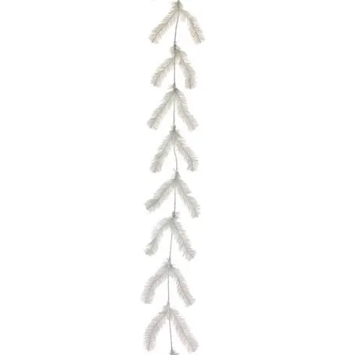 10' Pine Work Garland x44 - White White