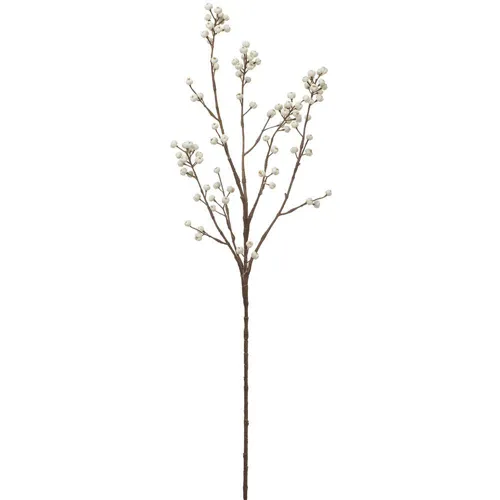 35" Plastic Euonymus Berry Spray - White