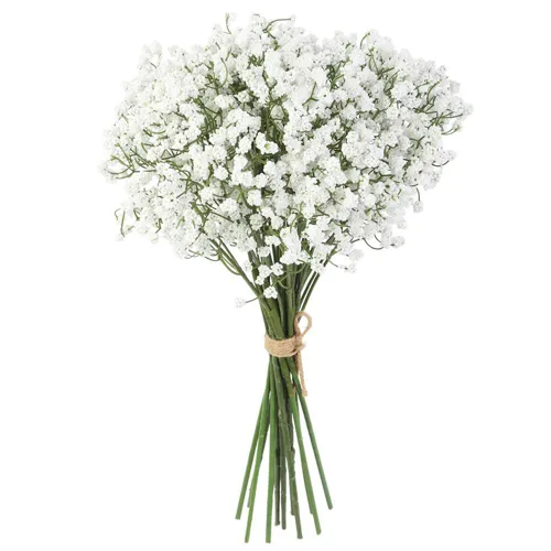 15" Baby's Breath Bouquet - White
