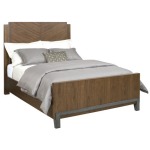 AD Modern Synergy Chevron Walnut Queen Bed
