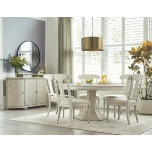 Cambric Civette Round Dining Table Base Creme
