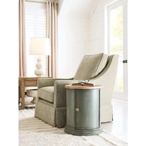 Chastain Woodfield Round Accent Table Green