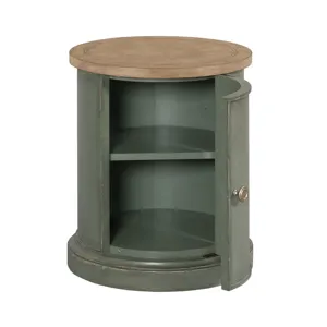Chastain Woodfield Round Accent Table Green