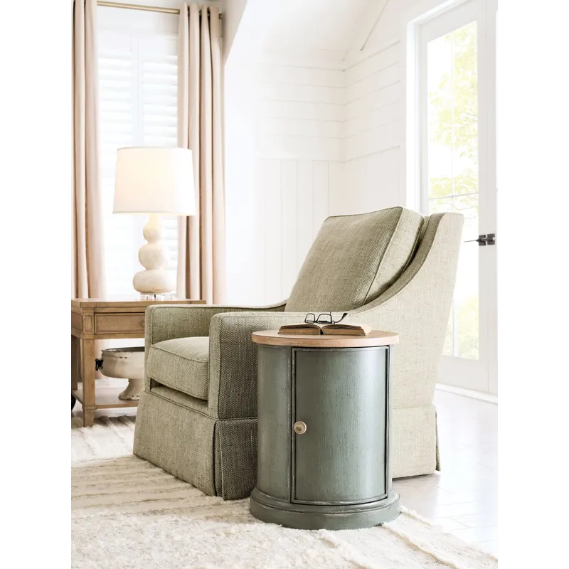 Chastain Woodfield Round Accent Table Green