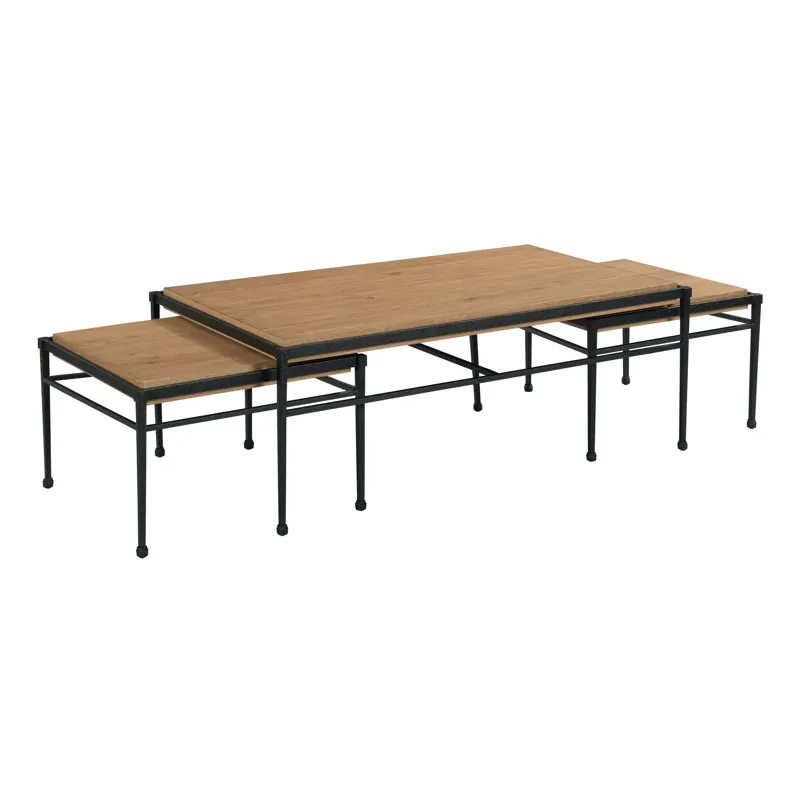 Summit Canyons Metal And Wood Coffee Table
