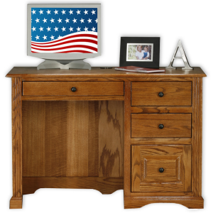 Oak Single Pedestal Desk