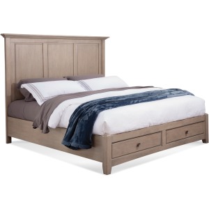 Quebec Panel Bed with Storage Footboard -Queen