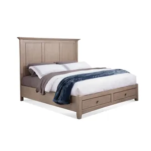 Quebec Panel Bed with Storage Footboard -Queen