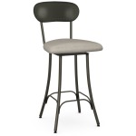 Bean Counter Height Swivel Stool - Upholstered Seat