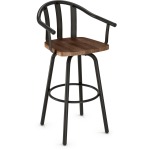 Gatlin Swivel Counter Stool - Wood