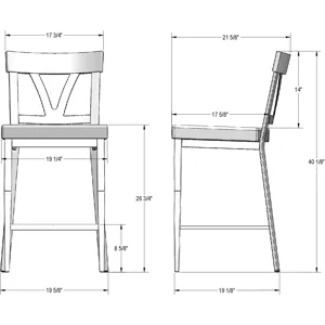 Lawrence Non Swivel Stool - Counter Height