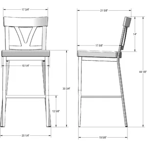 Lawrence Non Swivel Stool - Bar Height