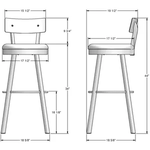 Lauren Swivel Stool - Spectator Height