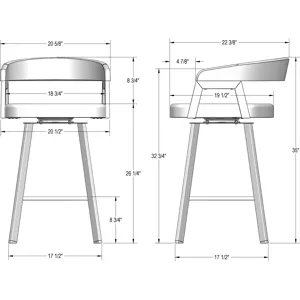 Carmela Swivel Stool - Counter Height