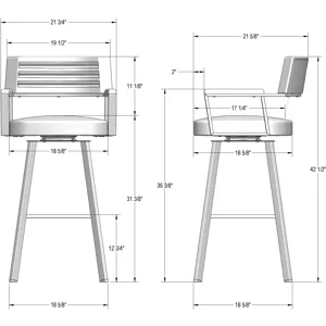 Albert Swivel Stool - Bar Height