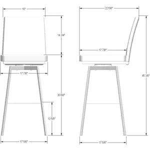 Dorian Swivel Stool - Bar Height