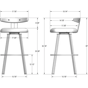 Asher Swivel Stool - Bar Height
