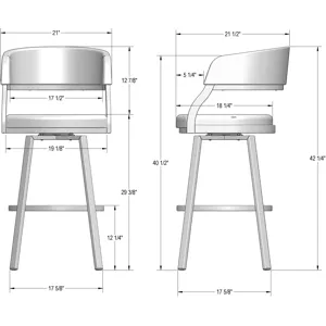 Mazzy Swivel Stool - Bar Height