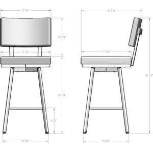 Wesley Swivel Stool - Counter Height