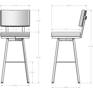 Wesley Swivel Stool - Bar Height
