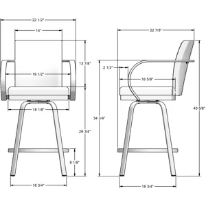 Lance Swivel Stool - Counter Height