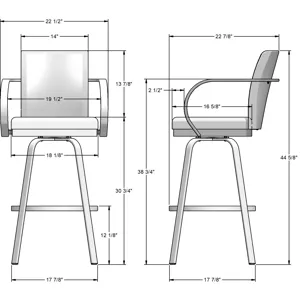 Lance Swivel Stool - Bar Height