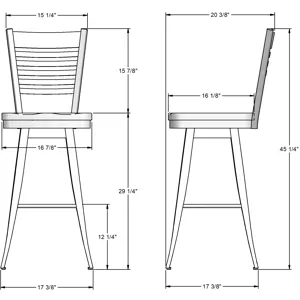 Edwin Swivel Stool - Bar Height