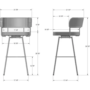 Enya Swivel Stool - Bar Height
