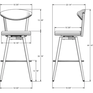 Wilbur Swivel Stool - Bar Height