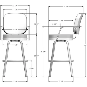 Dorsey Swivel Stool - Bar Height