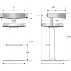 Garrison Swivel Stool - Bar Height