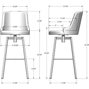 Diego Swivel Stool - Bar Height
