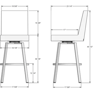 Darlene Swivel Stool - Bar Height