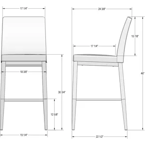 Lorenzo Non Swivel Stool - Bar Height