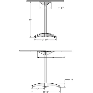 Billy Pub Table Base - Counter Height