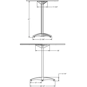 Billy Pub Table Base - Bar Height
