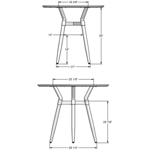 Link Pub Table Base - Counter Height