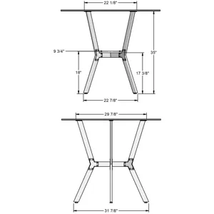 Norcross Pub Table Base - Counter Height