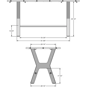 Parade Pub Table Base - Bar Height