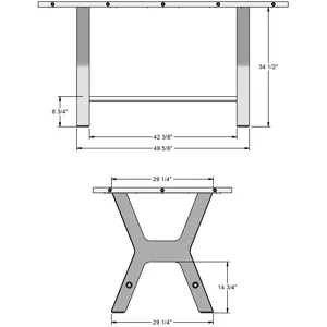 Parade Pub Table Base - Counter Height