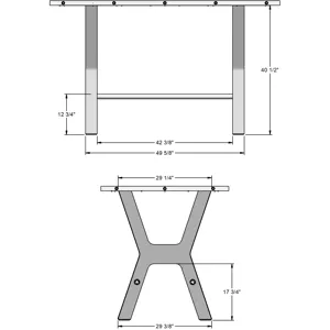 Parade Pub Table Base - Bar Height