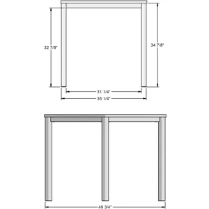 Carbon Pub Table Base - Counter Height