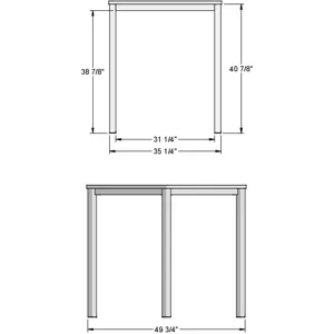 Carbon Pub Table Base - Bar Height