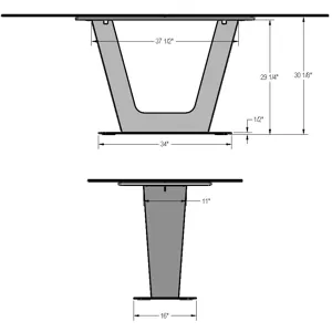 Amelia Table Base