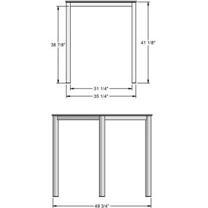Carbon Pub Table Base - Bar Height